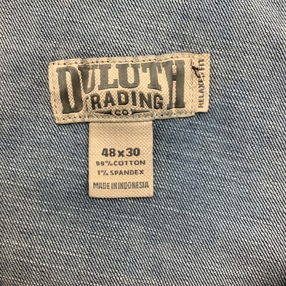 Duluth Trading‎ Mens Flex Ballroom Relaxed Fit Jeans Blue Size 48 x 30 - Picture 8 of 9